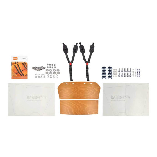 Babboe City zweite Sitzbank mit Gurten und Montagematerial