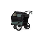 Qeridoo Nacho Hundeanhänger M Grün – 2-in-1 Buggy & Fahrradanhänger mit Federung