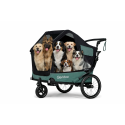 Qeridoo Nacho L hondenfietskar – 2-in-1 buggy & fietskar voor grote honden