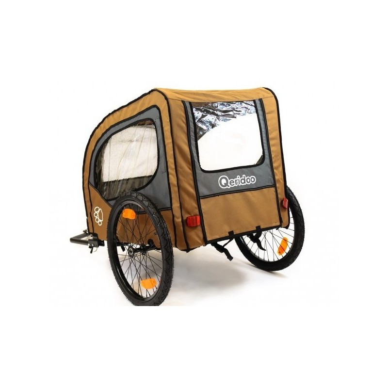 Qeridoo Nacho Hundeanhänger M Grün – 2-in-1 Buggy & Fahrradanhänger mit Federung