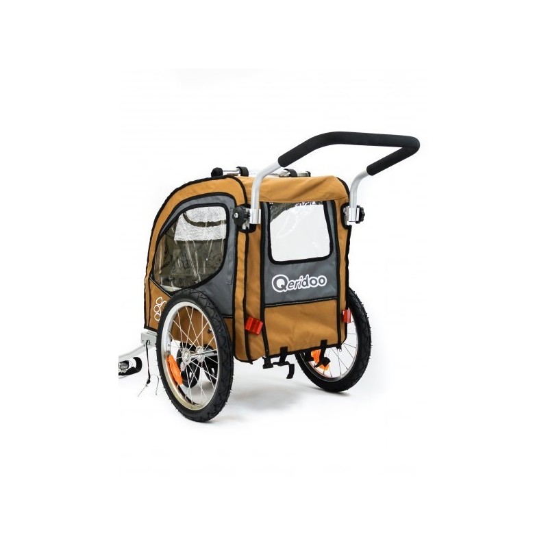 Qeridoo Nacho L hondenfietskar – 2-in-1 buggy & fietskar voor grote honden