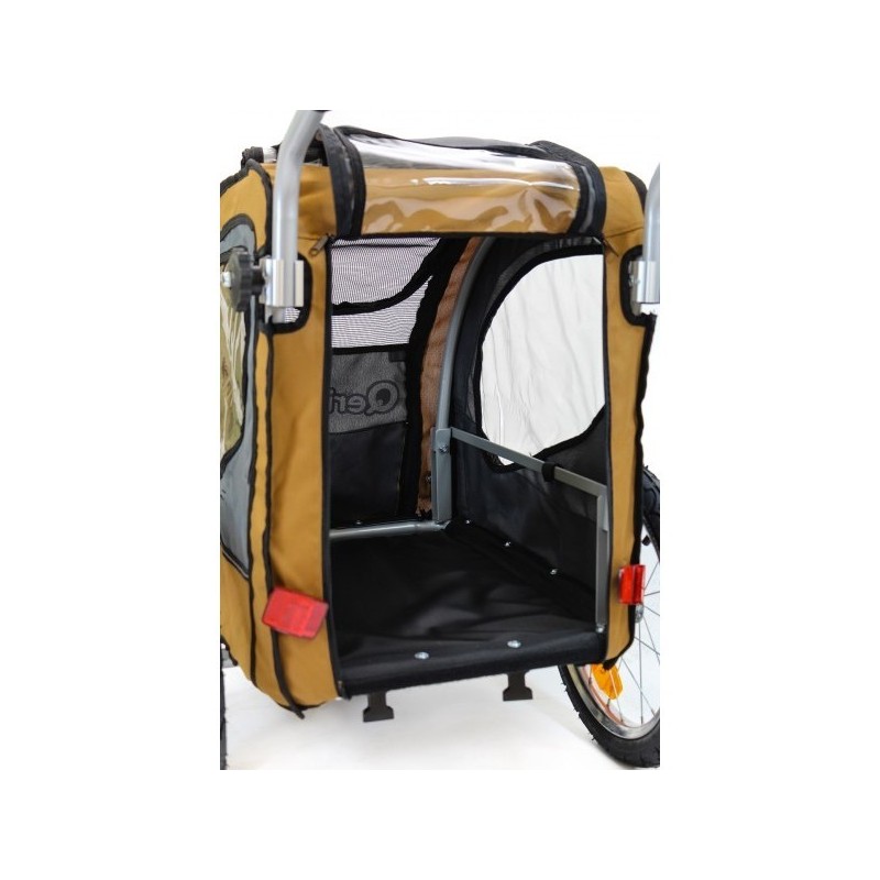 Qeridoo Nacho L hondenfietskar – 2-in-1 buggy & fietskar voor grote honden