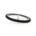 Cargo bike front wheel side wheel with tire