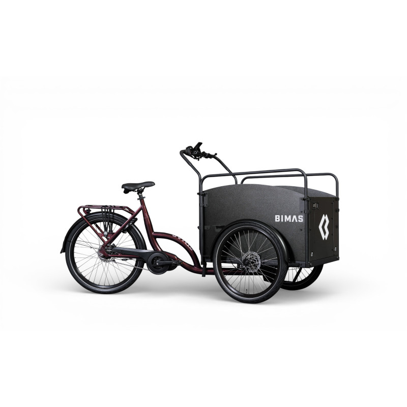 Bimas eCargo 3.3 Premium Vélo Cargo Électrique – Merlot Royale