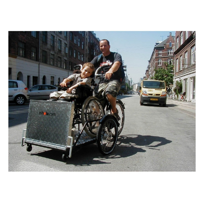 Nihola Flex cargo trike for wheelchair