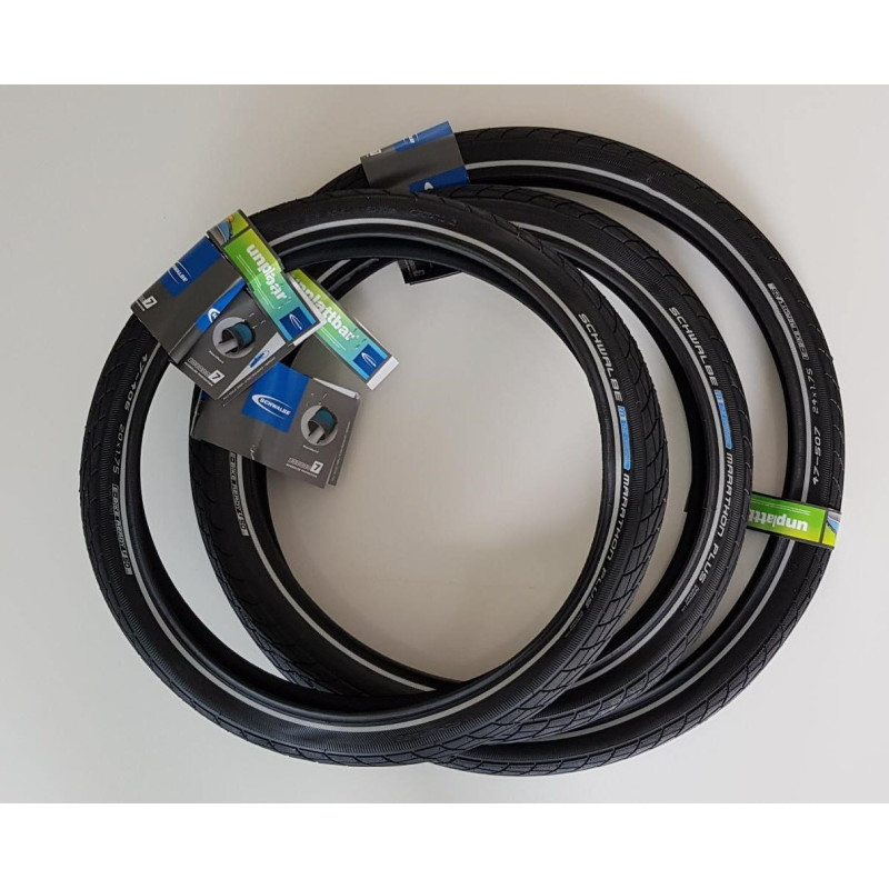 Lastenfahrrad Set Schwalbe Marathon plus Reifen Anti-Leck