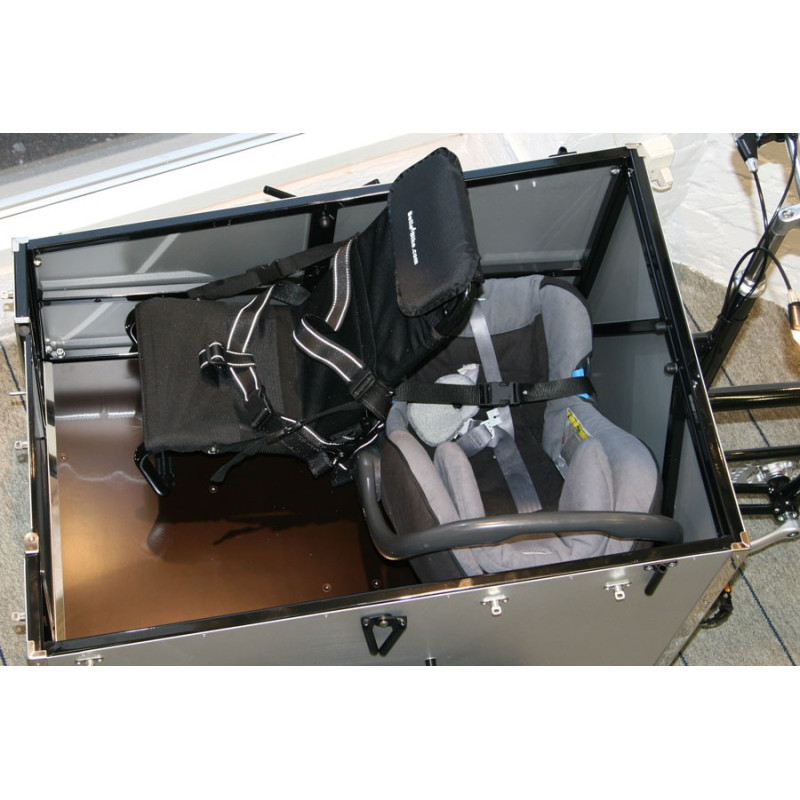 Cargo bike seat with adjustable backrest