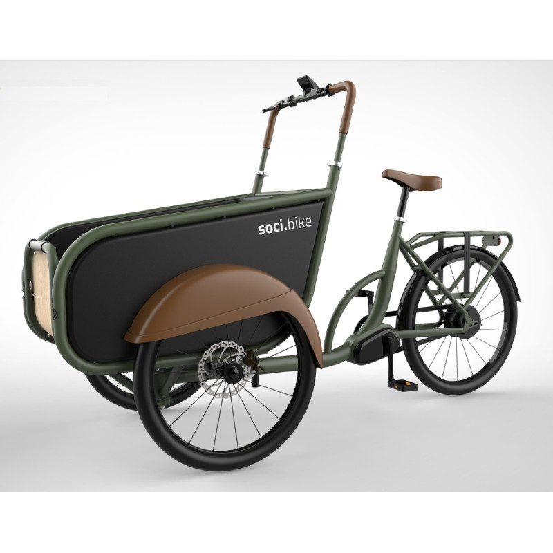 Soci.bike Elektro lastendreirad Armee grün