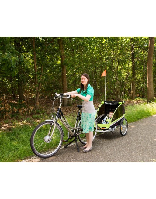 KidsCab Cares for 2 bike trailer