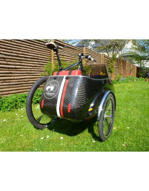 Scandinavian side bike Fiber zijspan - zwart