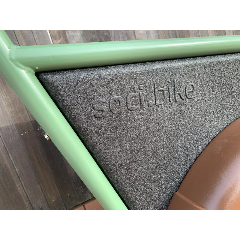 Soci.bike triporteur électrique vert armée