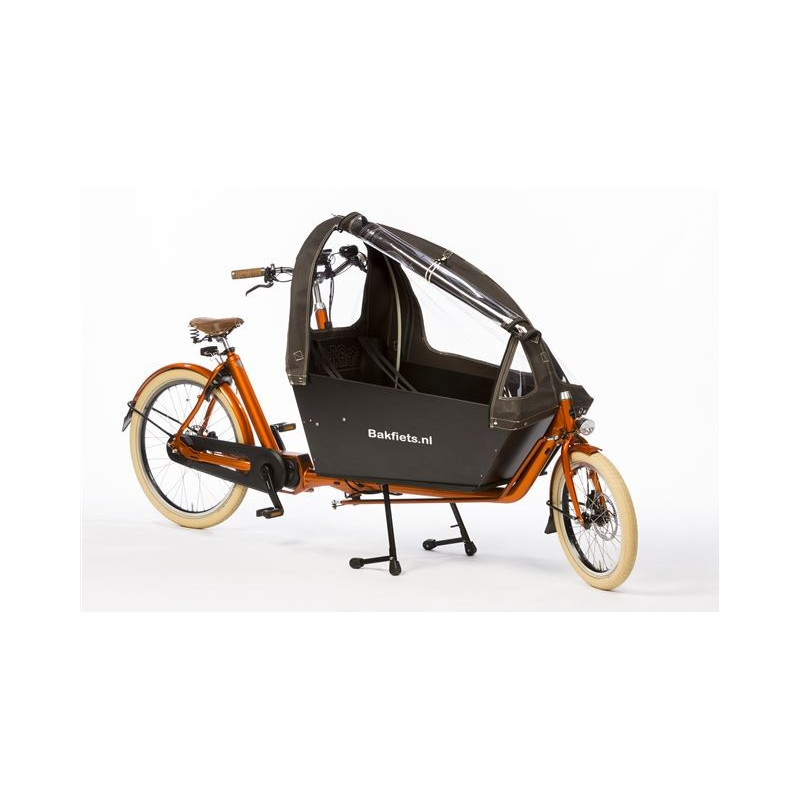 Bakfiets.nl Cargobike long Regenverdeck All-open