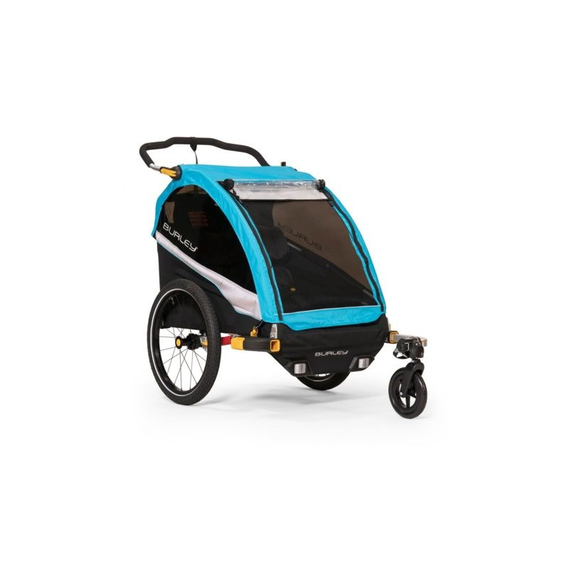 Burley D'Lite X Aqua bicycle trailer for 2 children