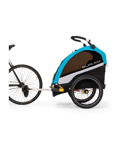 Burley D'Lite X Aqua bicycle trailer for 2 children