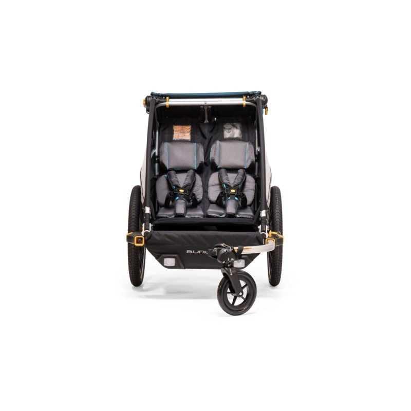 Burley D'Lite X Aqua bicycle trailer for 2 children