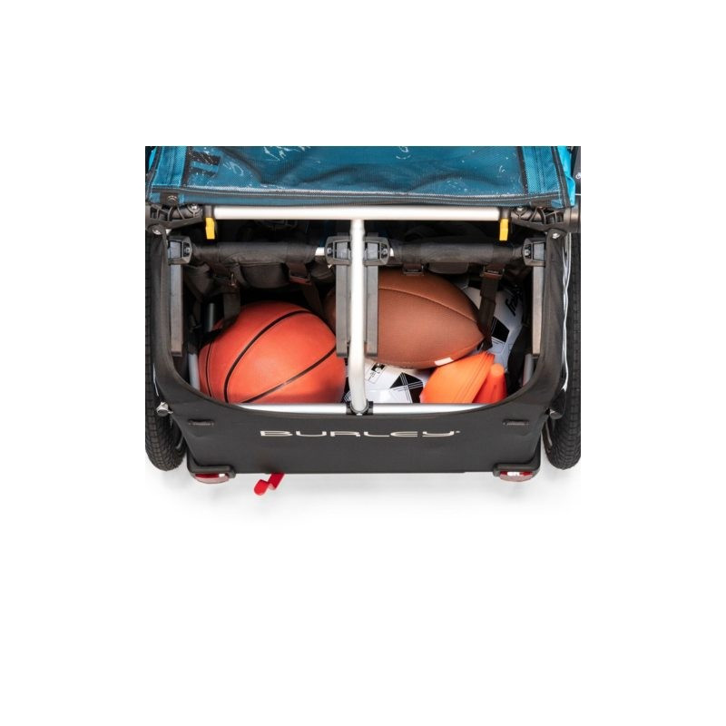 Burley D'Lite X Aqua bicycle trailer for 2 children