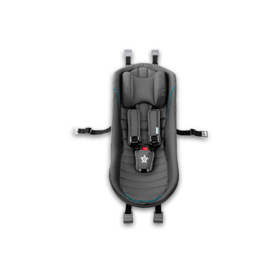 Qeridoo Coque Bébé – Siège Bébé pour Remorque Vélo – 0–12 kg – Gris Foncé
