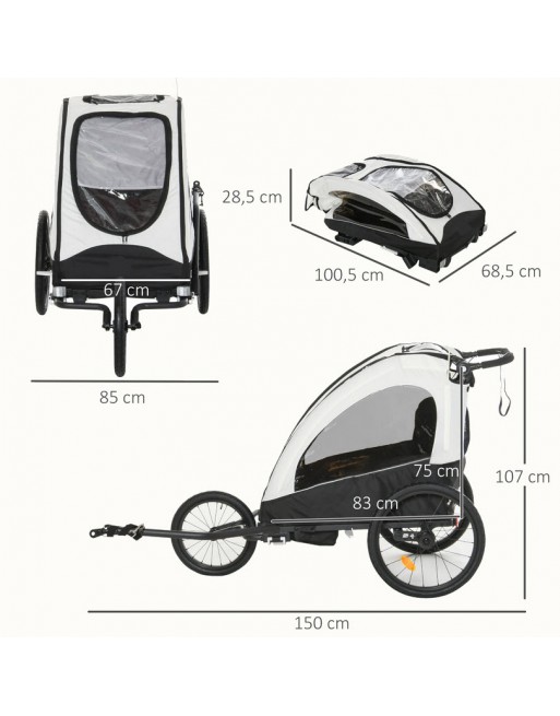 KidsCab Vector bicycle trailer with suspension