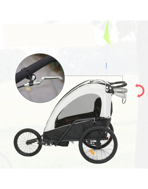 KidsCab Vector bicycle trailer with suspension