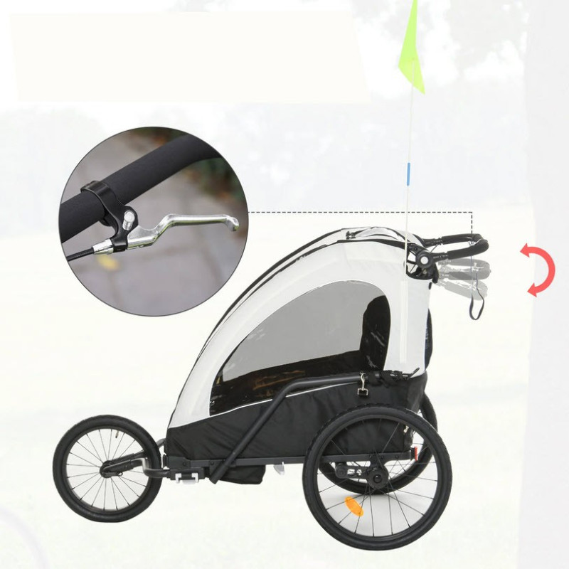 KidsCab Vector bicycle trailer with suspension