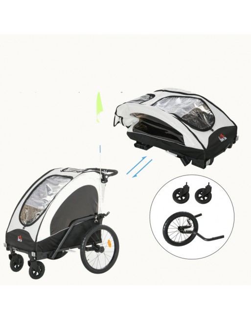 KidsCab Vector bicycle trailer with suspension