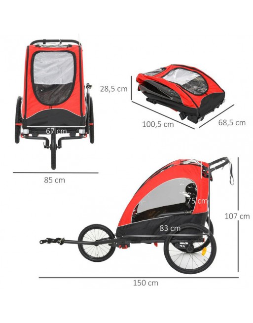 KidsCab Vector bicycle trailer with suspension